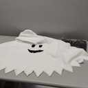 Noubeau Toddler Baby Boys Girls Halloween Costume Ghost Cloak Hooded Top Black Pants Boo Spooky Ghost Costume Cosplay Clothes (2-3 Years, White)