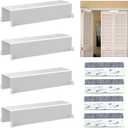 Bifold Door Lock Child Safety,Bi Fold Door Lock for Closet & Folding Doors(1-1/8" to 3/8" Thick),Double Door Cabinet Lock Baby Proof,Keep Toddlers,Cats & Dogs Out,No Tools Installation (White,4PCS)