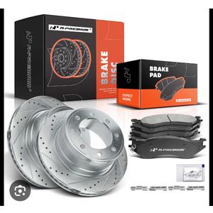 A-Premium BRS44195 Disc Brake Rotor Front Drilled, Slotted & Zinc Plated