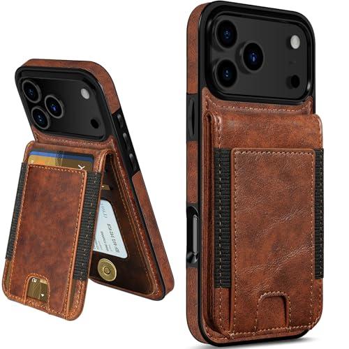 LOHASIC for iPhone 17 Pro Max Wallet Case with Card Holder, Women Men PU Leather RFID Blocking Credit Card Slots Kickstand Protective Cover Flip Phone Case for iPhone 17 ProMax 6.9" 2025 - Brown