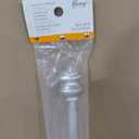 Kenney Kendall Knob Window Curtain Rod, Adjustable 48-86 Inch, Brushed Nickel