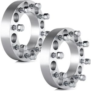 ECCPP 2PCS 8 Lug Wheel Spacers 1.5"inch 8x6.5 to 8x6.5 8x165.1mm 126.15mm 14x1.5 Fit for 2001-2006 for Chevrolet Silverado 1500 HD|2007-2010 for Chevrolet Silverado 2500 HD 3500 HD