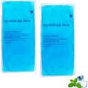 Pack of 2, Gel Ice Packs, Cold Ice Packs for Injuries, Cold Pack Reusable Hot and Cold Pack for Injuries, Pain Relief, Wisdom Teeth, First Aid, Neck, Head, Arms, Legs (Blue(Large 2count))