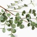 6 Pcs 27" Eucalyptus Stems Greenery Stems Eucalyptus Leaf Spray in Green Silk Plastic Plants Floral Artificial Plants for Home Party Wedding Decoration
