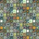 Mexican Ceramic Tiles 2x2 - Verdicino by Cerames - 120 Decorative Mexican Mosaic Tiles for Bathroom, Kitchen, Shower, Stairs, Living Room, Kitchen backsplash | Mexican Tiles backsplash Talavera