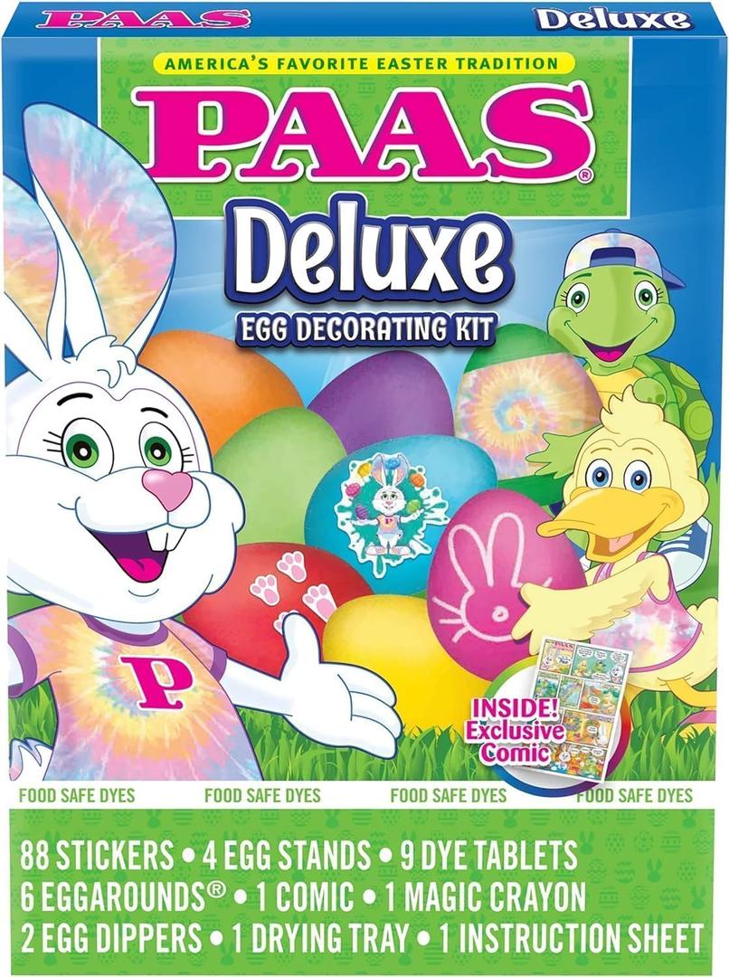 PAAS Deluxe Easter Egg Decorating Kit - America's Favorite Easter Tradition
 (3 Pack)