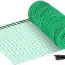 Plastic Garden Fence 7x100 FT Deer Fence Netting, Temporary Mesh Fencing Animal Barrier for Deer, Chicken, Poultry, Pet, Wildlife, Garden Bird Netting for Plant Fruit Tree Vegetable Protection (Green)