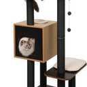 Vesper Cat Tree, High Base, Black , 52046
