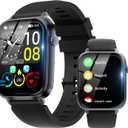 Smart Watch for Men Women Answer/Make Call, 1.85" HD Fitness Tracker with 24/7 Heart Rate & Sleep Monitor, 110+ Sports Modes, IP68 Waterproof Smartwatch, Long Battery Life for Android iOS, Black