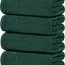 Tens Towels Pack of 4 Extra Large Bath Towels 30 x 60 Inches, 100% Cotton, Larger & Lighter Weight, Quicker to Dry, Super Soft and Absorbent, Perfect for Bathroom, Hunter Green