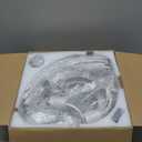 LEDIARY Caged Ceiling Fans with Lights, White Flush Mount Ceiling Fan with Remote&App, Small Low Profile Bladeless Ceiling Fan Light Fixture for Bedroom, Kitchen, Dining Room-White Gold Color (Medium)