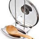 1Pcs Kitchen Accessories Stainless Steel Pot Lid Shelf Kitchen Organizer Pan Cover Lid Rack Stand Sponge Spoon Holder Dish Rack