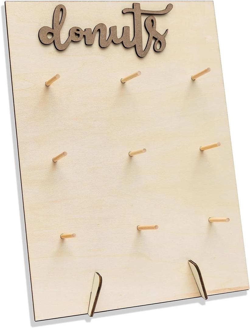 Donut Display Stand Wood Doughnuts Wall Stands Display board for Wedding Party Decoration