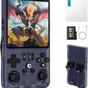 R36MAX Retro Handheld Game Console, Retro Gaming Console 4.0'' IPS HD Screen, Portable Video Game Console with Open Linux System & 4000mAh Battery (Transparent Gray 64GB)