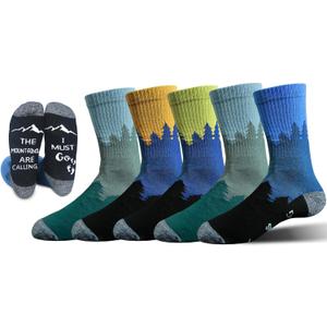 ANOTION Funny Hiking Socks for Men & Women - Moisture Wicking Lightweight Compression Socks,Women Hiking Socks Summer