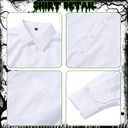 Black and White Striped Suit Men Scary Halloween Costumes Adult Horror Comedy Movie Character Cosplay Outfit Shirt Tie (X-Large)