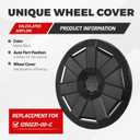 ALMULOO Wheel Cover Compatible with Tesla Cybertruck Wheel Hubcaps Wheels Rims Cover Replacement Plastic(PP) Painted Matte Black
