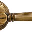 2 Pack Antique Brass Door Lever Privacy Antique Door Handle Door Lever Bedroom and Bathroom, Zinc Alloy