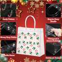 Harloon 24 Pcs Christmas Clear Plastic Gift Bags with Handle, PVC Goodie Candy Treat Bags Reusable Tote Bag for Xmas Winter Party Favor Gifts Supplies, 9.84"x 9.84"x 3.54"(Candy Cane)