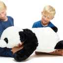 Extra Large Stuffed Teddy Bear Hugging Toy Giant Sleeping Plush Body Pillow for Kids, Ideal for Bedroom Bed, Big Brown Fluffy and Soft for Boys Girl (Panda)