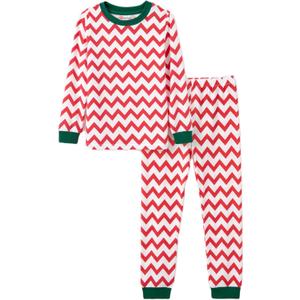 PATPAT Boys Pajama Sets Ages 2-12 Years - Snug Fit Long Sleeve Crew Neck Sleepwear, Soft Breathable Kids PJs (Red, S)