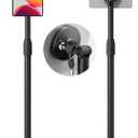 monTEK Anti-Theft Tablet Floor Stand, Frameless Universal Tablet Kiosk with Security Lock Fit 7-15” Screen, Height Adjustable Mount Compatible with Gen 7 to 10 /iPad Pro/Air/Mini/Samsung Tab, Black