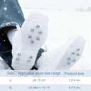 Ice Cleats for Shoes and Boots,10-Spike Stainless Steel Ice Grips,Boot Cleats for Snow and Ice,and for Winter Outdoor Use