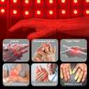 Wireless Red Light Therapy Glove for Hands and Wrist wth Arthritis 660nm & 850nm Near-Infrared Hand Gloves with Heat for Pain Relief, Carpal Tunnel, Joint Stiffness, 20Min Auto Shut-Off