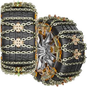 Tire Chains, Snow Chains for Car/SUV/Pickup, for Tire Width225-285mm), Adjustable Universal Emergency Thickening Chains, 6PCS