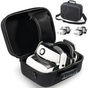 Carrying Case for Meta Quest 3, Travel Bag Compatible with BOBOVR S3 Pro Battery Head Strap, Controllers and Other Accessories, Hard Shell Case and Superior Protection for Oculus Quest 3 (Black)