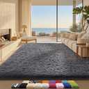 Ophanie 5x8 Area Rug, Upgrade Non-Slip Fluffy Soft Living Room Rugs, Shag Large Fuzzy Plush Grey Carpets for Bedroom, Gray Shaggy Kids Boys Girls Dorm Nursery Home Decor Aesthetic