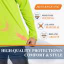 High Visibility Shirts for Men with Hood Bulk Long Sleeves Hi Vis for Man Construction,Safety Shirts for Men 6pcs (XX-Large, Pale Yellow)