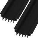 Nuanchu 2 Pcs Hardware U Shaped Rubber Door Bottom Sweep Weather Stripping Seal for Exterior/Front Doors Weatherproof & Noise Reducing Includes Rubber Door Seal Bottom Only (36 Inch,Black)