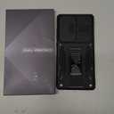 DEERLAMN Case for Samsung Galaxy S25 Ultra with Slide Camera Cover+Screen Protector, Rotated Ring Kickstand Military Grade Drop Protection Shockproof Protective Cover-Black (S25 Ultra-6.9 Inch)