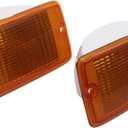 1 PAIR Left Right Side Front Turn Signal Light Plastic Lens CH2520141 CH2521141 55157033AA 55157032AA For 2001-2006 Jeep Wrangler (TJ)