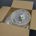 Arc Floor Lamp for Living Room, Stylish Rattan Boho Floor Lamp with 3 Color Temperature Dimmable LED Bulb, Farmhouse Tall Lamp, Arched Standing Lamp for Office Bedroom Living Room Corner (Beige)