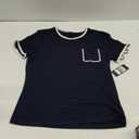 Tommy Hilfiger Womens Short Sleeve Solid Pocket Tee, Size L