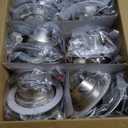 ZYC Brushed Nickel Recessed Lighting 4 Inch, 12 Pack Recessed LED Retrofit Lighting, 2700-5000K 5CCT Selectable, Damp Rated Can Lights, Baffle Trim, 9W 800Lm(Brushed Nickel, 4 inch)