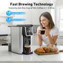 Jesslyn 3-in-1 Single Serve Coffee Maker, Compatible with K-Cup Pods, Ground Coffee & Loose Leaf Tea, Coffee Machine with 50oz Removable Water Reservoir, 6-10oz Brew Sizes, Fast Brewing(Black)