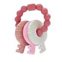 YAPROMO Baby Teething Keys - Soft Silicone Keys Teether, Cute Chew Toys for 3-18 Months Infants & Toddlers, Perfect for Baby Girls, BPA Free