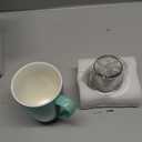 Sweese 15oz Porcelain Tea Mug with Infuser and Lid  Microwave Safe, Ergonomic Handle, Lead-Free Glaze, for Loose Leaf Tea Mint Green;