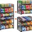 JKsmart 3-Tier Stackable Can Rack Organizer for Pantry, Adjustable Can Storage Holder for Various Ounces of Canned food Soda Drinks, Can Dispenser for Kitchen Cupboard Cabinet, 2 Pack