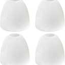 4 Pack Alabaster Glass Lamp Shade Replacement with 1.7" Fitter Opening for Ceiling Fan Light Kit Wall Sconce Pendant Light Fixture