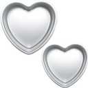 Gvhntk 2 pcs Heart Shaped Cake Pan 6 Inch 8 Inch Aluminum Cake Pans Heart Cake Tin Baking Cake Mold for Valentine's Weddings Birthday Party