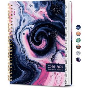 2 x ZOTIA Planner 2026-2027 Weekly & Monthly Calendar Planner Jul 2026-Jun 2027 | Pink Vortex, 6.3" x 8.5", Cute Hardcover Student Teacher Planning Agenda Book with Tabs, Perfect for Office School Supplies