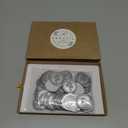 PONATIA Silver Wax Seal Stickers -50pcs Eucalyptus Self- Adhesive Wedding Seal Stickers, Perfect for Invitation Cards, Envelopes, Christmas Cards, Gift Wrapping, Party Decor