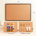 24x36 Inch Cork Bulletin Board for Wall with Black Wood Frame | Modern Pin Board for Office & Home | Includes 20 Push Pins & Mounting Hardware