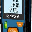 Laser Distance Meter 196ft  Digital Laser Measuring Tool with LCD Backlit Display, Area Volume Pythagorean, 2mm Accuracy, Class II, Electronic Tape Measure for DIY Construction  AAA Battery Powered