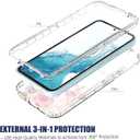 Case for Galaxy A54 5G Case, Samsung A54 5G SM-A546U Case with Tempered Glass Screen Protector, Full Body Floral Bumper Shockproof Protective Phone Cover for Samsung Galaxy A54 5G Rose Flower