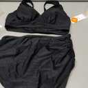 Charmo High Waisted Maternity Swimsuit Bikini Set V Neck Pregnancy Bathing Suits Push Up Two Piece Swimwear M